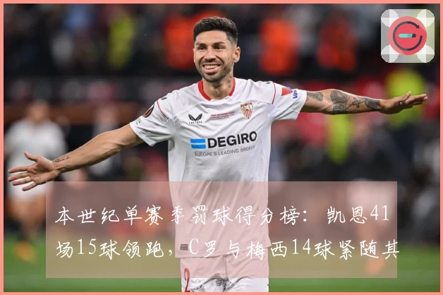本世纪单赛季罚球得分榜：凯恩41场15球领跑，C罗与梅西14球紧随其后